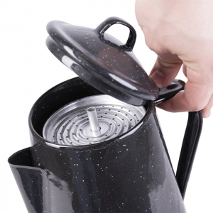 Kaffeekanne mit Percolator, Emaille