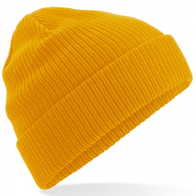 Bio Baumwolle Beanie mustard