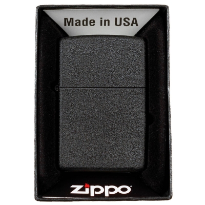 Zippo Benzinfeuerzeug "Black Crackle"