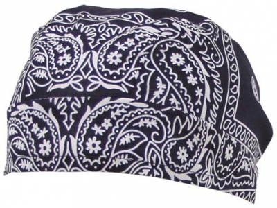 Headwrap paisley-blau