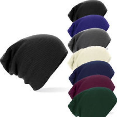 Beechfield Slouch Beanie GRAU