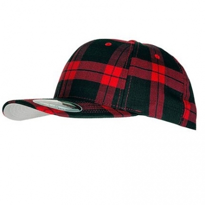 Flexfit Tartan Cap schwarz/rot