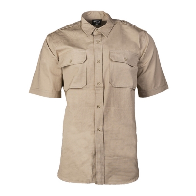 Tropenhemd Ripstop khaki KURZARM